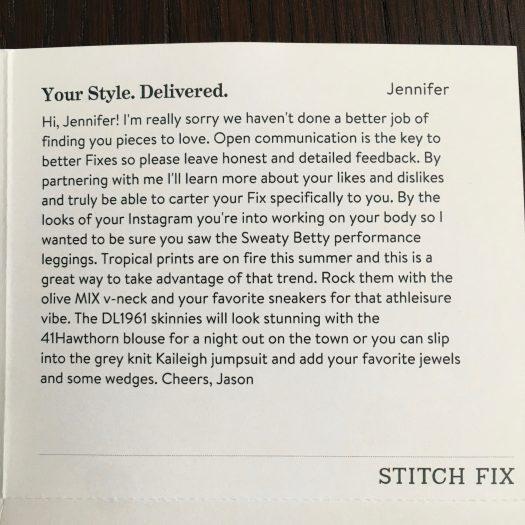 Stitch Fix Review - July 2018