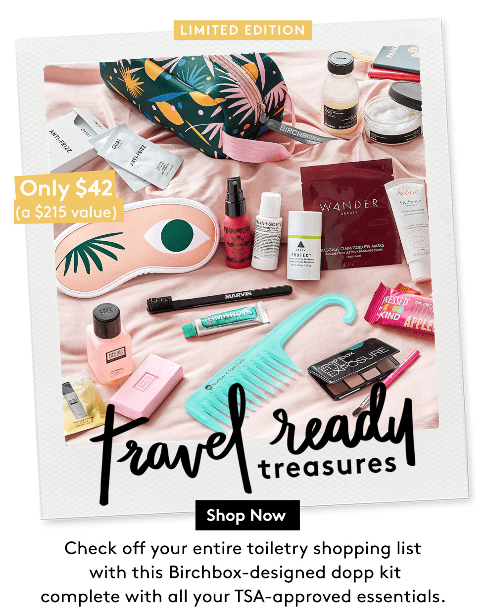 Read more about the article Birchbox: Travel-Ready Treasures Limited Edition Bag – On Sale Now + Coupon Codes!