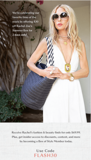 Box of Style by Rachel Zoe $30 Coupon Code + SUMMER 2018 Full SPOILERS