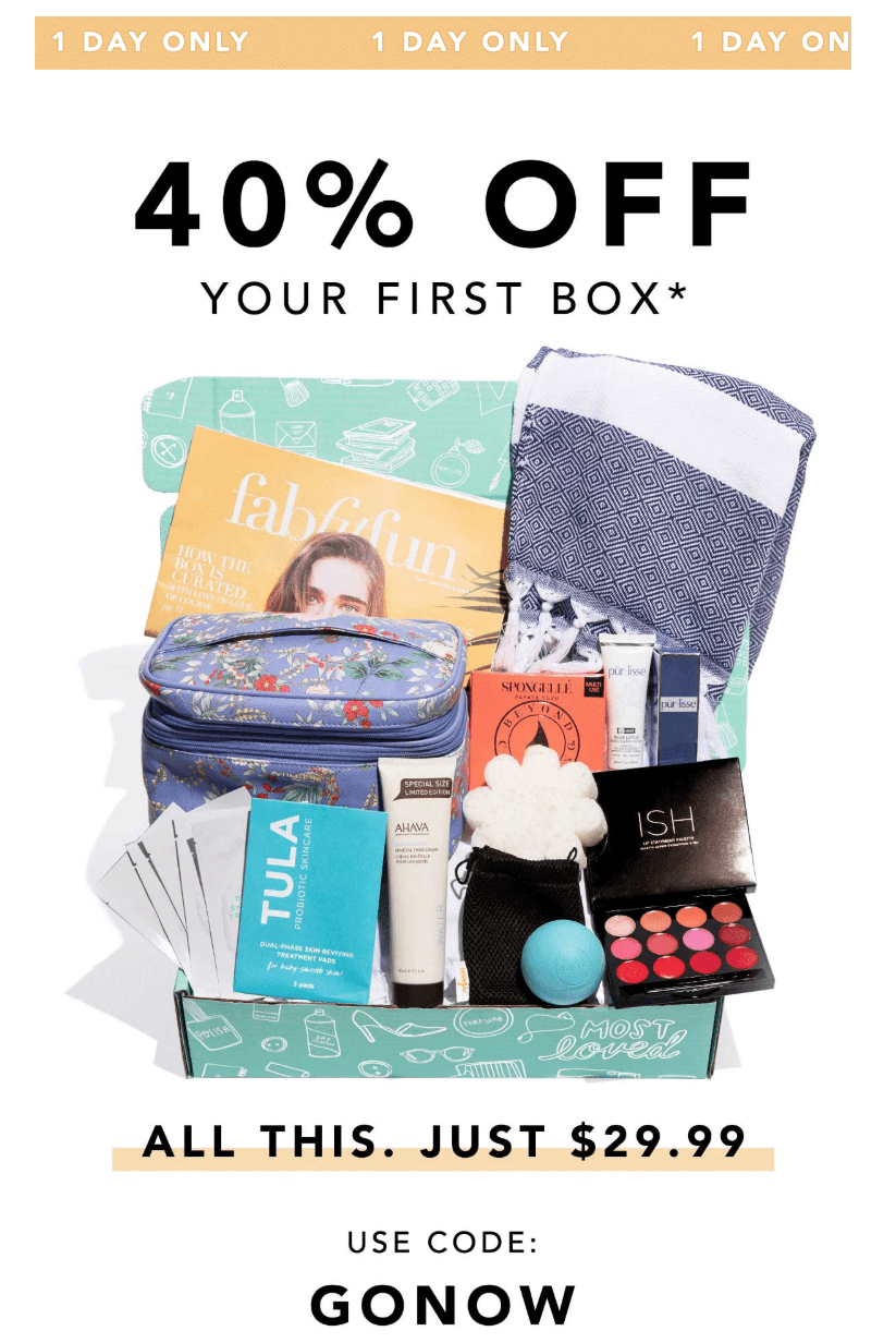 Read more about the article FLASH SALE: Save 40% Off Your First FabFitFun Box