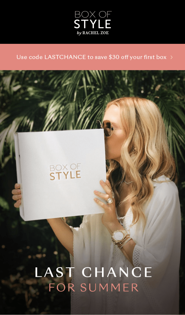 Read more about the article LAST CHANCE: Box of Style by Rachel Zoe $30 Coupon Code + SUMMER 2018 Full SPOILERS