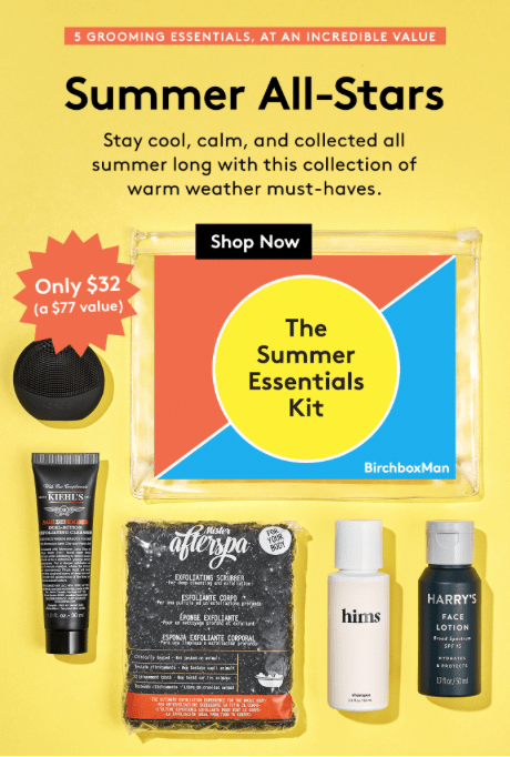Read more about the article BirchboxMan Summer Essentials Kit + Coupon Code!