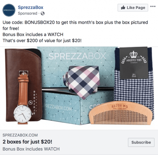 SprezzaBox Coupon Code – 2 Boxes for $20!