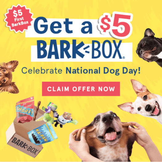 BarkBox Coupon Code - $5 First Box on 6 or 12-month Plans!