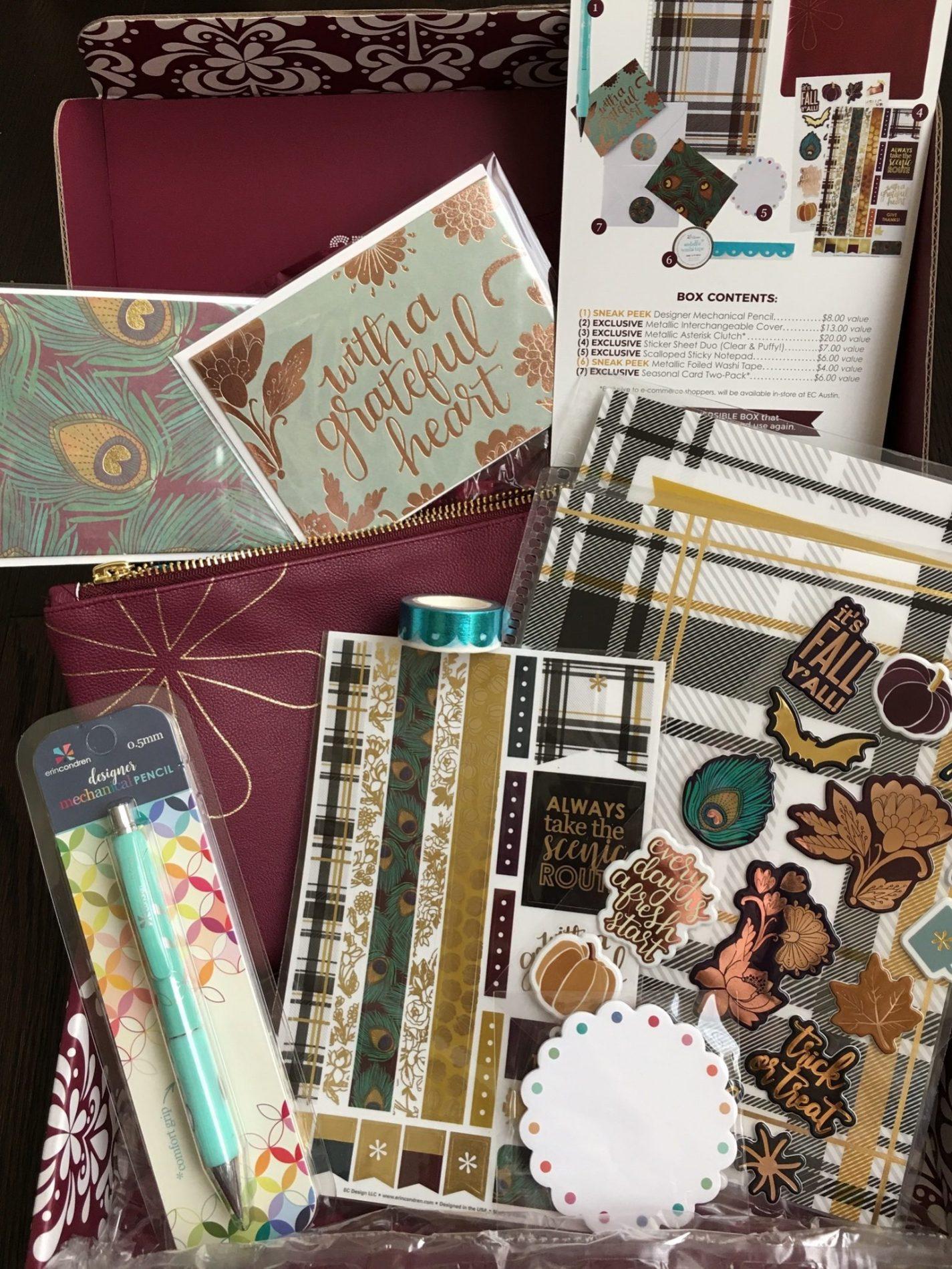 Read more about the article Erin Condren Seasonal Surprise Box Review – Fall 2018