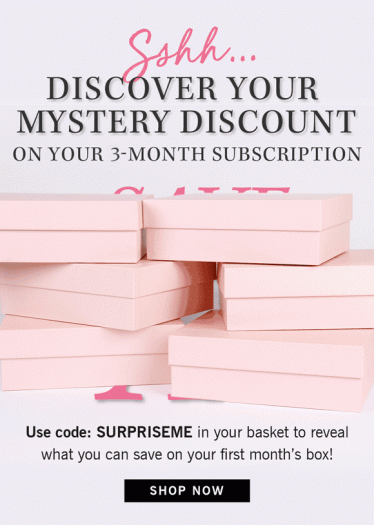 GLOSSYBOX Mystery Coupon Code on new 3-month subscriptions