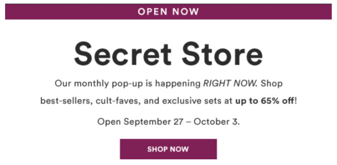 Julep Secret Store Now Open – October 2018