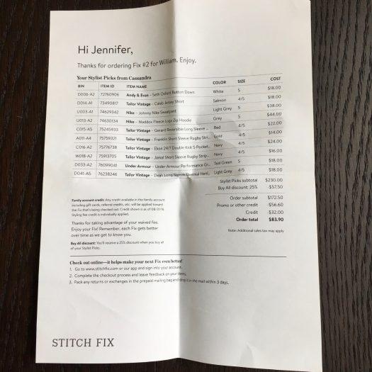Stitch Fix Kids Review - September 2018