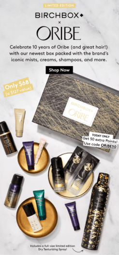 Read more about the article Birchbox Limited Edition: The Oribe x Birchbox Limited Edition Box  – On Sale Now + Coupon Codes!