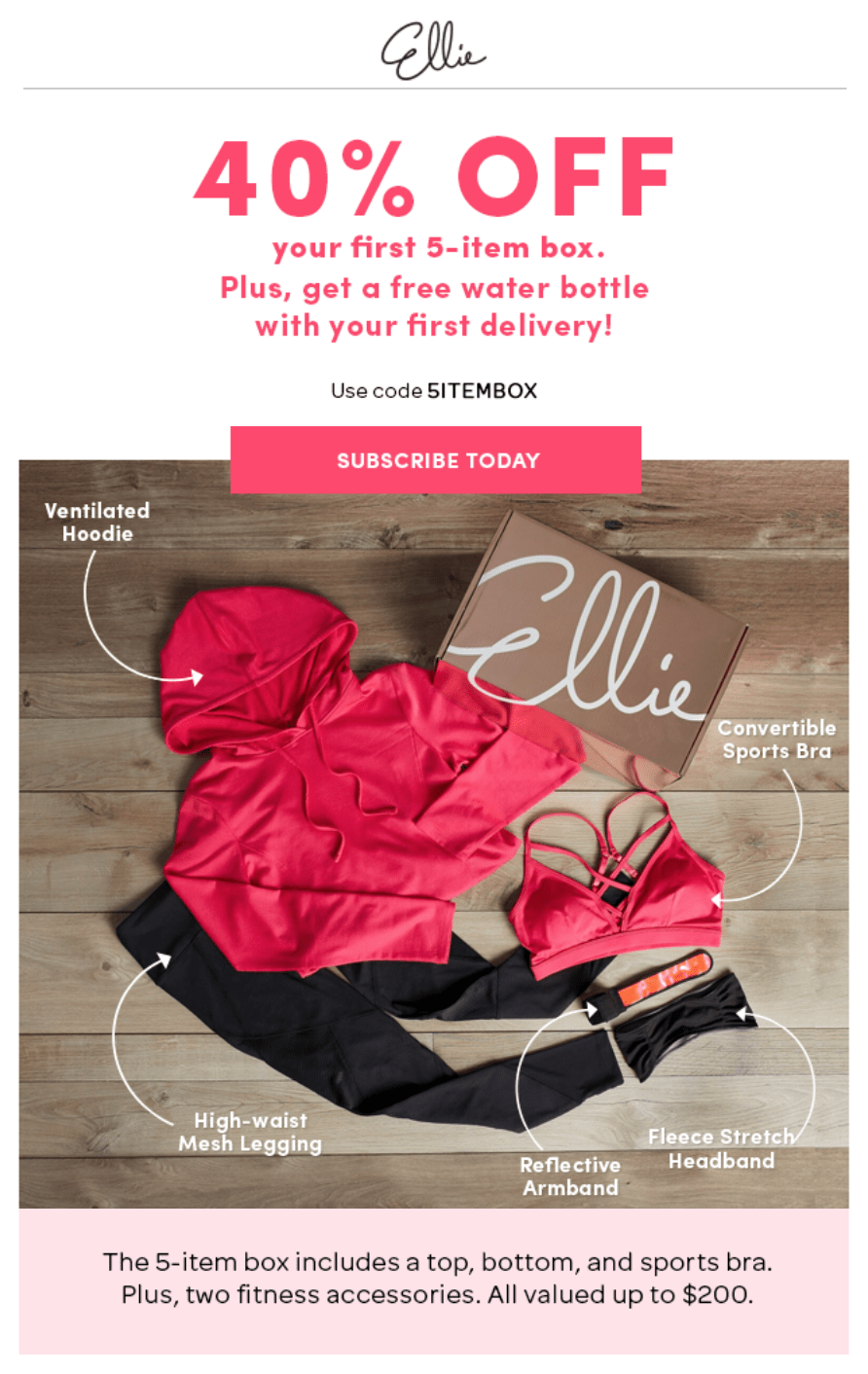Ellie Coupon Code – Save 40% Off Your First Month + Free Water Bottle