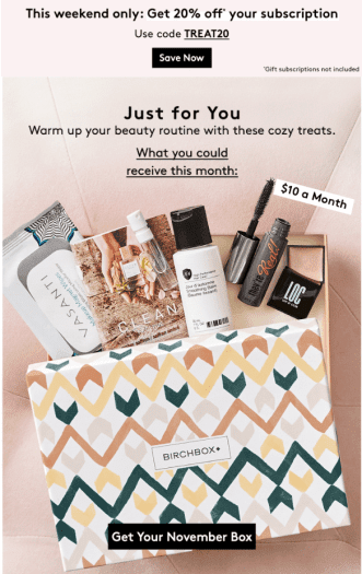Read more about the article Birchbox 20% off Subscriptions!!