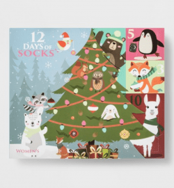 Women's Woodland Critters 12 Days of Socks Advent Calendar - On Sale Now