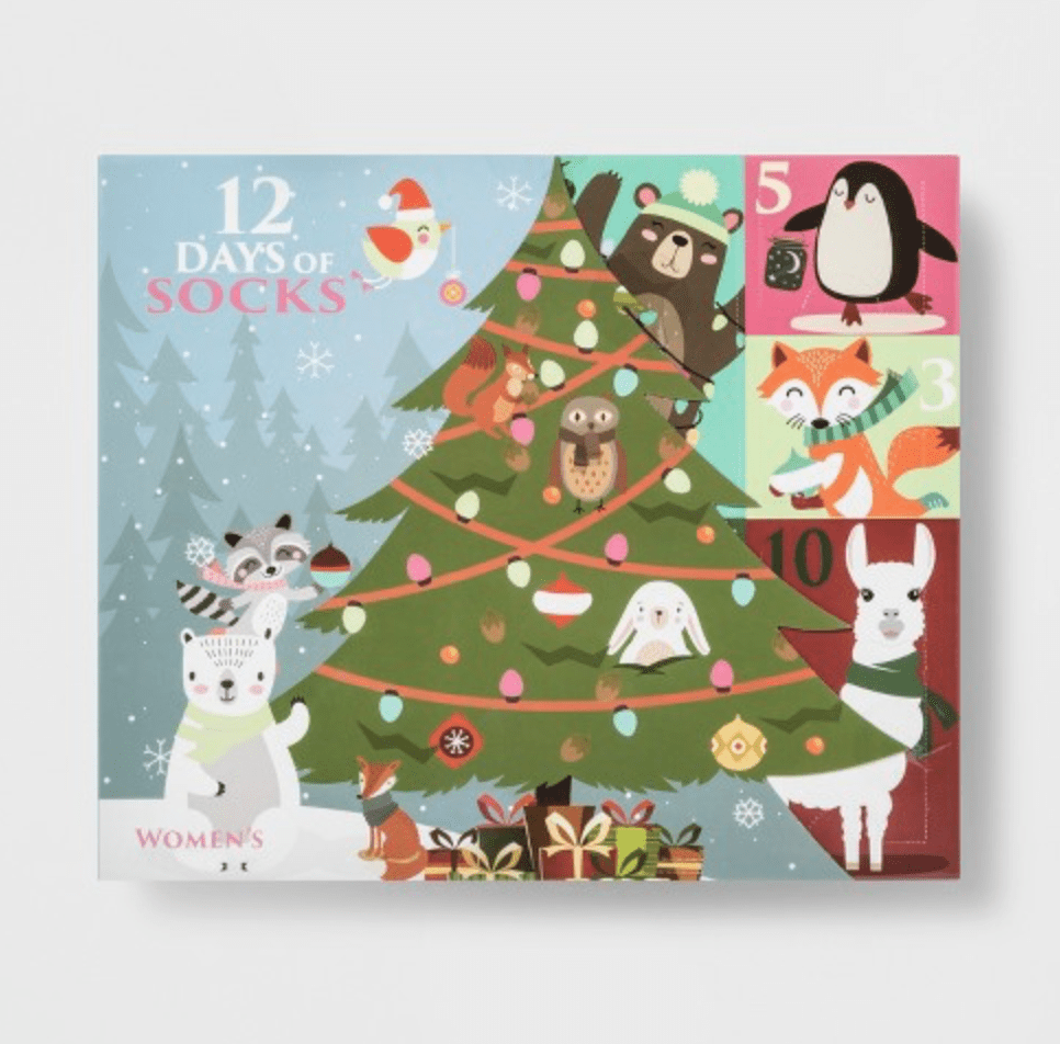 Women’s Woodland Critters 12 Days of Socks Advent Calendar – On Sale Now