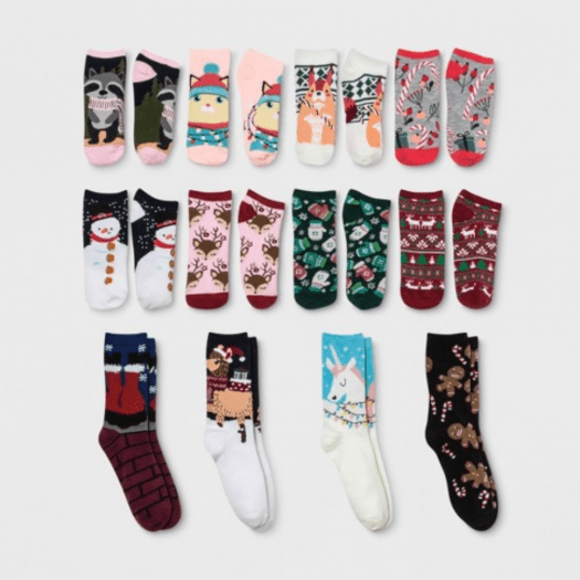 Women's Santa's Sleigh 12 Days of Socks Advent Calendar - On Sale Now
