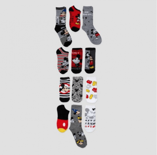 Women's Disney Mickey Mouse 12pk Casual Socks Advent Calendar - On Sale Now