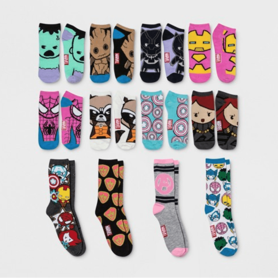Women's Marvel 12 Days of Socks Advent Calendar On Sale