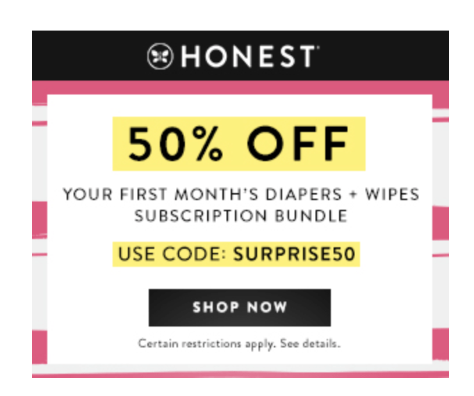 Read more about the article Honest Company Cyber Monday Sale – 50% Off New Diaper Bundles
