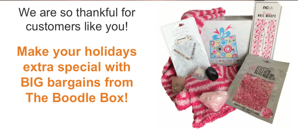 Read more about the article The Boodle Box Thanksgiving Sale – 3-Months for $65 or BOGO Boxes