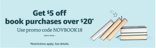 Amazon Black Friday Deal – $5 off $20 Book Purchase Coupon Code
