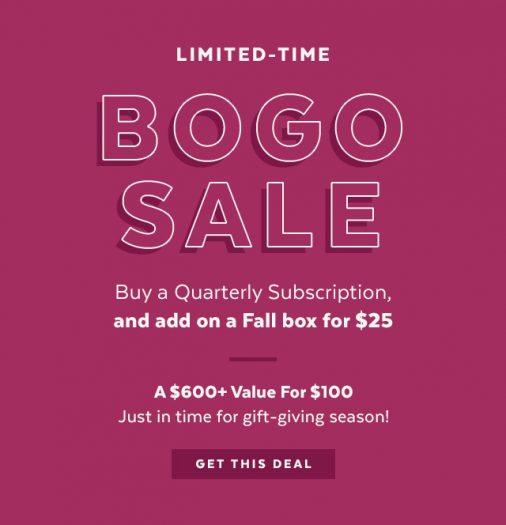 The POPSUGAR Must Have Box Cyber Monday Deal is live! Buy a quarterly subscription, and add on a Fall Box for $25.