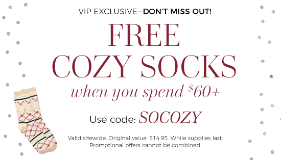 Adore Me Coupon Code – Free Cozy Socks with $60+ Purchase