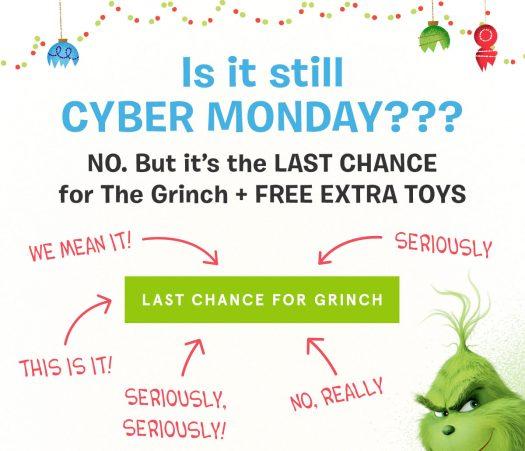LAST CHANCE to save Christmas – Grinch BarkBox + Free Extra Toy Per Month