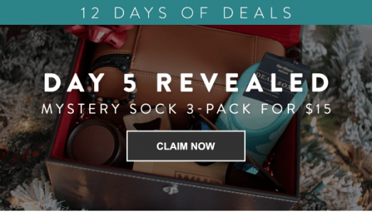 Read more about the article Gentleman’s Box 12 Days of Deals – Day 5: Mystery 3-Pack of Socks for $15
