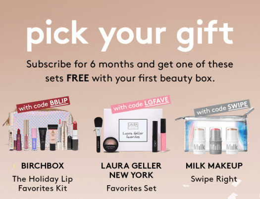 Birchbox Coupon - FREE Gift Set with New 6-Month Subscriptions