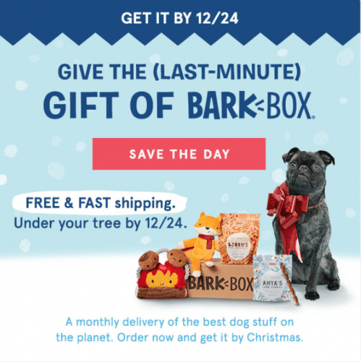 BarkBox – Free Rush Shipping for Christmas Delivery!
