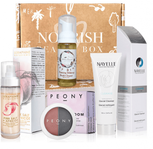 Seraphine Botanicals – Pink Salt + Apricot (full size, $22.00) Peony Cosmetics – Wonder Bloom in “Blushed Dahlia” (full size, $15.00) Nayelle – CLEANSE Facial Cleanser (full size, $27.00) Elements Of Aliel – Love Cleanser (full size, $29.00) OR Clean Haven Naturals – Makeup Brush Cleaner (full size, $7.99)