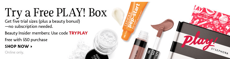Read more about the article Sephora – Free PLAY! Box with $50 Purchase!