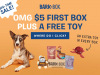 BarkBox Coupon Code – $5 First Box on 6 or 12-month Plans + Free Extra Toy!!