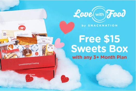 Love With Food Valentine Sale - Free $15 Sweets Box!