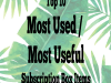 Top 10 Most Used / Most Useful Subscription Box Items!!!