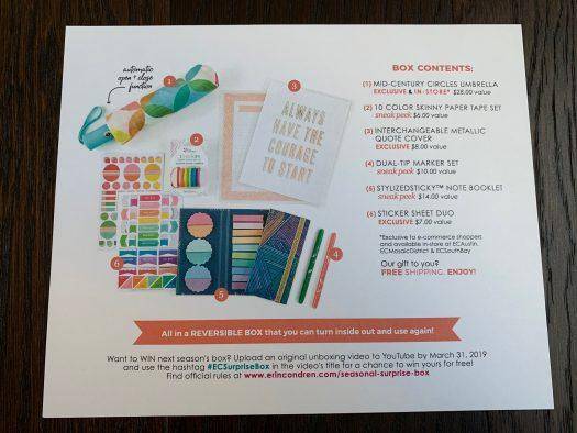 Erin Condren Seasonal Surprise Box Review - Spring 2019