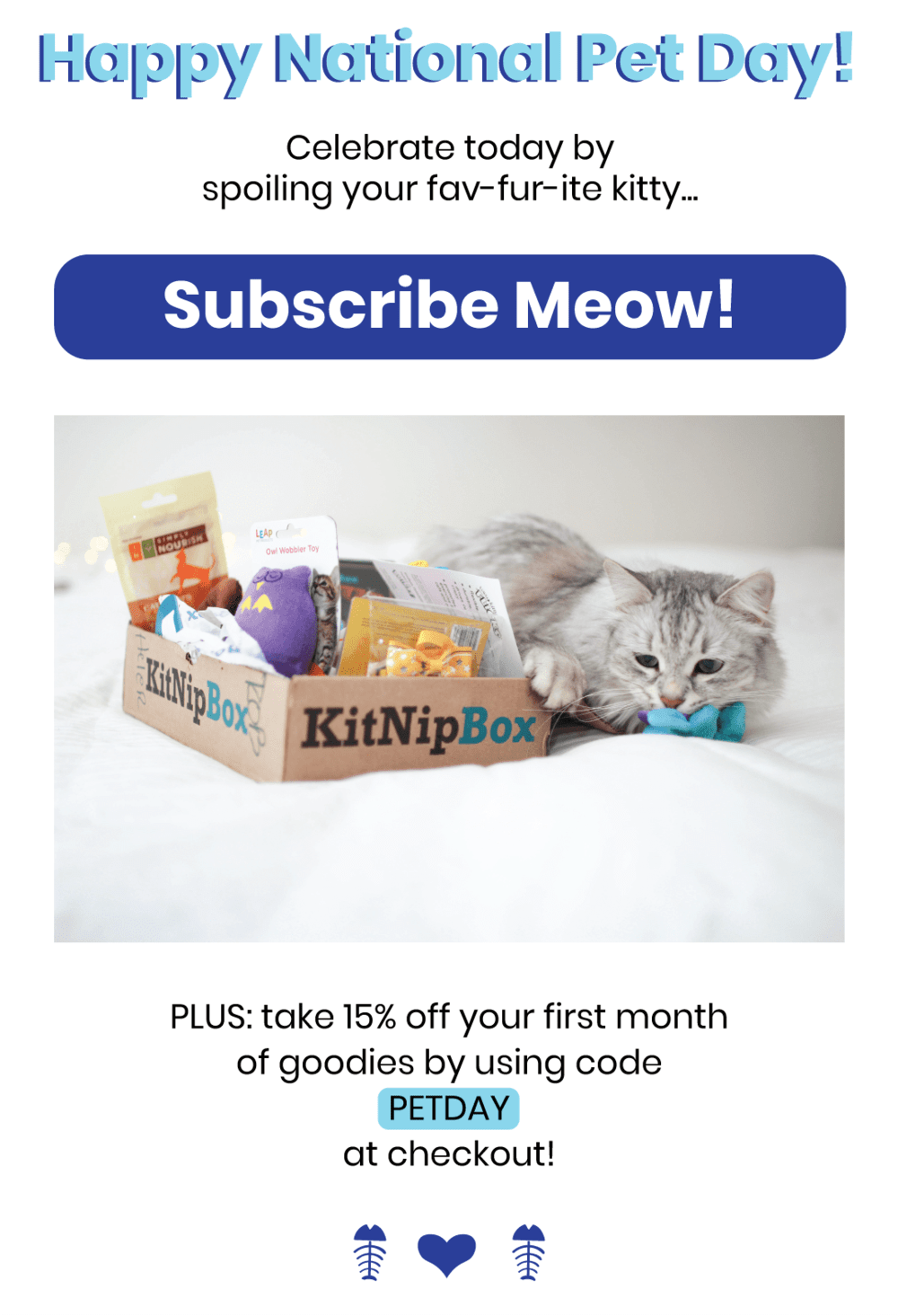 Read more about the article KitNipBox Pet Day Sale – 15% Off First Month!
