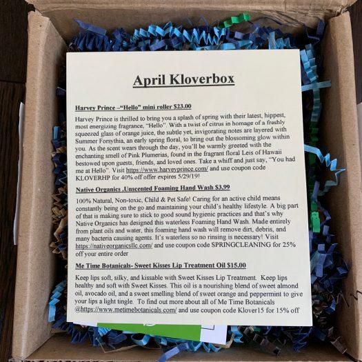 Kloverbox Review + Coupon Code - April 2019