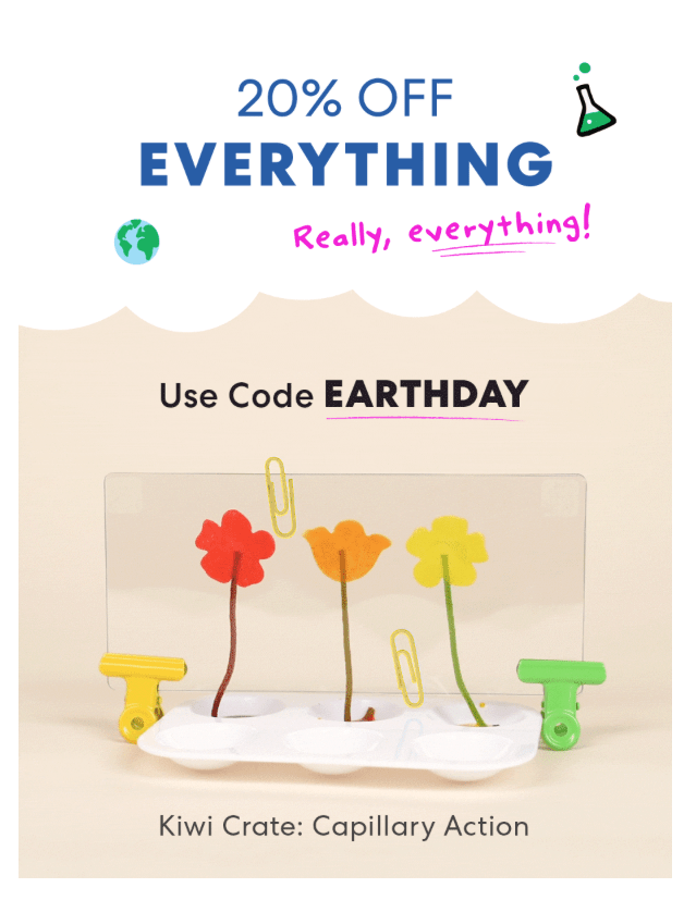 Read more about the article LAST DAY! KiwiCo Earth Day Sale – Save 20%