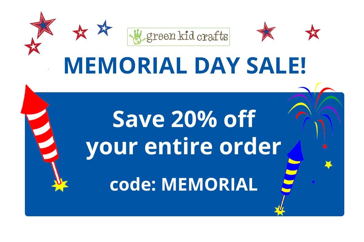 Green Kid Crafts – 20% Off Memorial Day Sale!