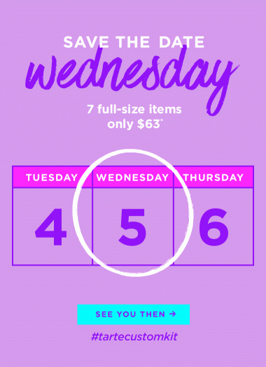 tarte Create Your Own 7-Piece Custom Kit for $63 – Coming Wednesday!
