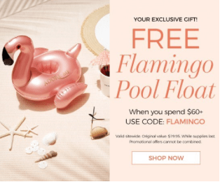 Adore Me Coupon Code - Free Flamingo Float with $60+ Purchase