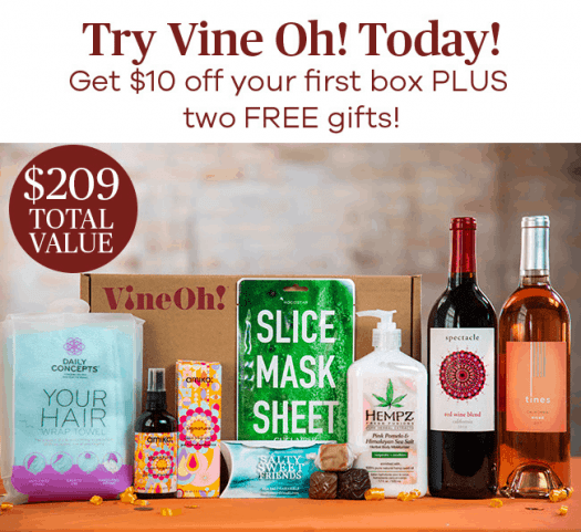VineOh! Box Coupon Code – $10 Off & Free Gifts