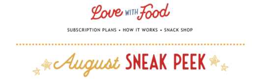 Love With Food August 2019 Spoilers + Coupon Code