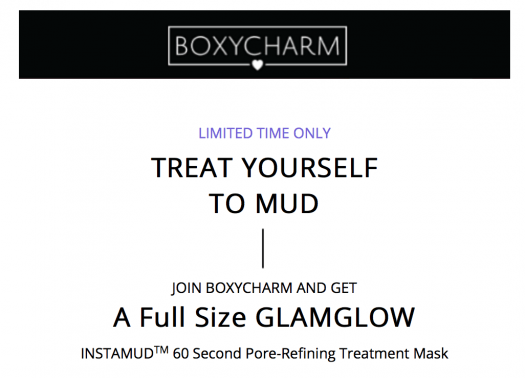 Still Available: BOXYCHARM Coupon Code - Free GLAMGLOW Instamud Mask