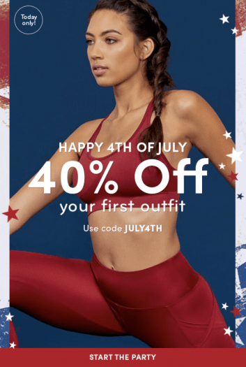 Ellie 4th of July Coupon Code - Save 40% Off Your First Month