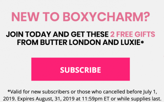 BOXYCHARM Coupon Code - Free Butter London Palette & FREE Luxie Brush Set