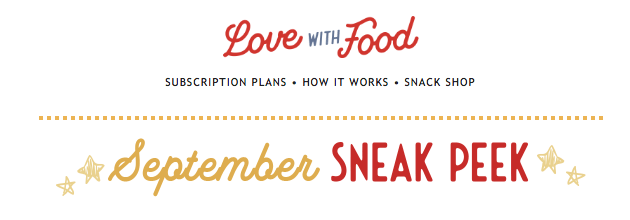 Love With Food September 2019 Spoilers + Coupon Code