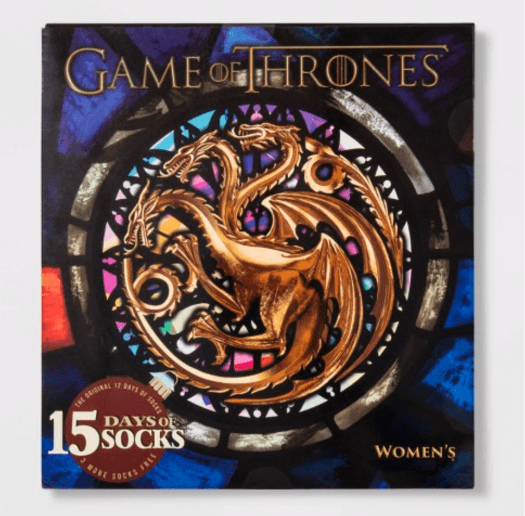 Read more about the article Women’s Game Of Thrones 15 Days of Socks Advent Calendar – On Sale Now