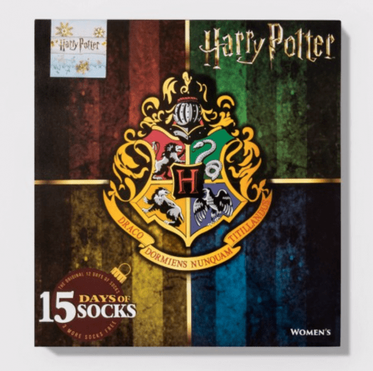 Read more about the article Women’s Harry Potter Hogwarts Crest 15 Days of Socks Advent Calendar – On Sale Now