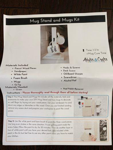 Adults & Crafts Review - Mug Stand & Mug Kit